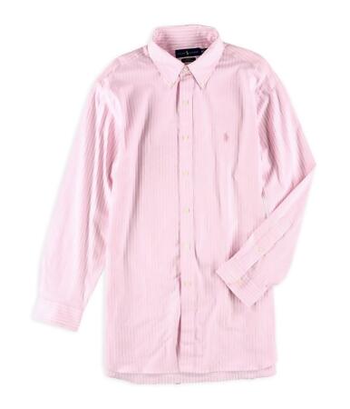 Ralph Lauren Mens Slim Fit Stripe Button Up Dress Shirt - 16 1/2
