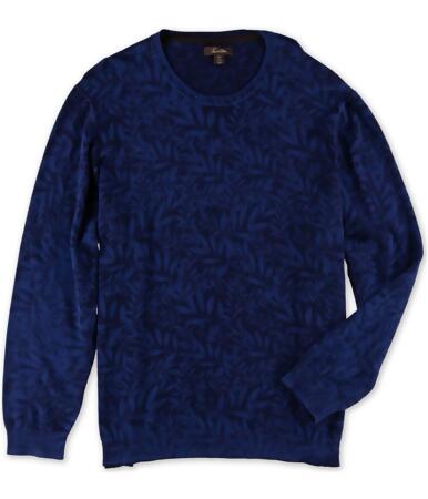 Tasso Elba Mens Leaf Print Knit Sweater - L
