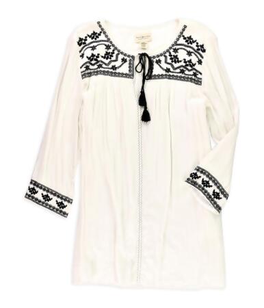 Ralph Lauren Womens Embroidered Tunic Blouse - L