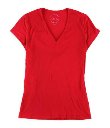 I-n-c Womens Ribbed Basic T-Shirt - L