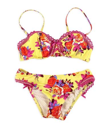 Betsey Johnson Womens Floral 2 Piece Bikini - XS