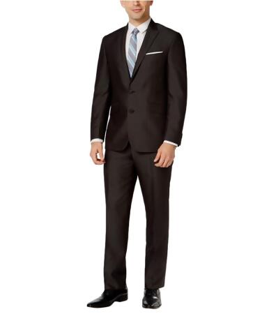 Kenneth Cole Mens Black Micro Stripe Two Button Suit - 36