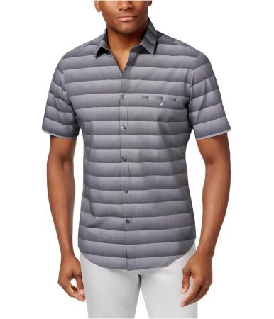 Alfani Mens Bourne Ombre Optic Button Up Shirt - L