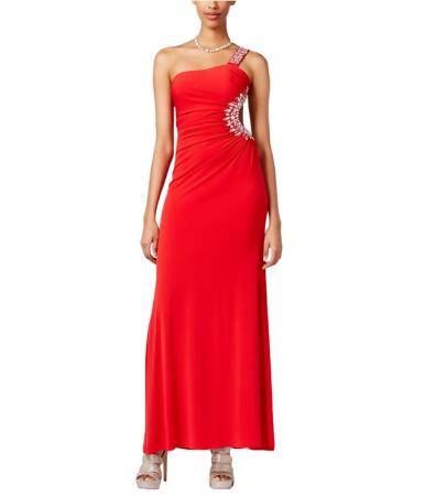 City Studio Womens Solid Gown One Shoulder Dress - 13