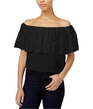 Rachel Roy Womens Lace Knit Blouse - L