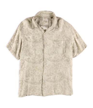 Tasso Elba Mens Paisley Button Up Shirt - 2XL