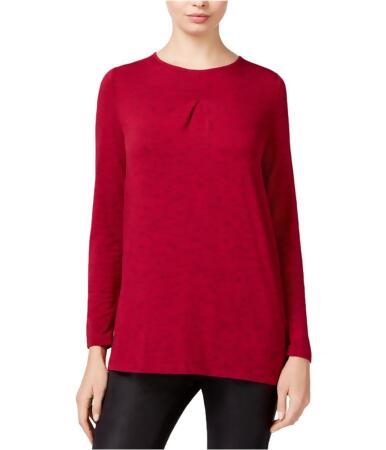 Kensie Womens Space Dyed Knit Pullover Blouse - M