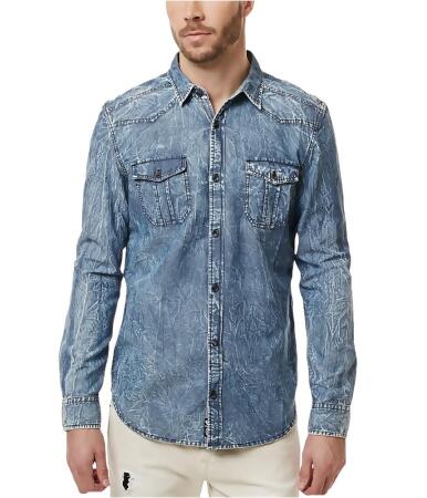 Buffalo David Bitton Mens Salar Chambray Button Up Shirt - XL