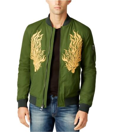 Guess Mens Embroidered Bomber Jacket - S