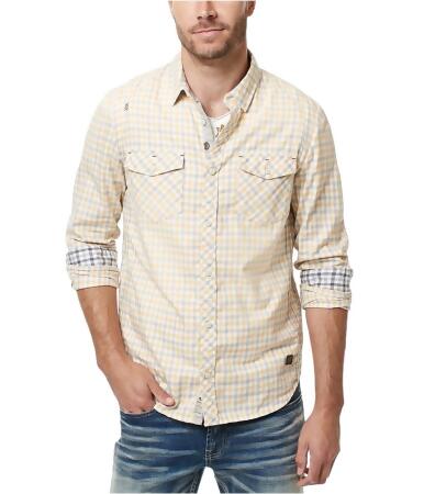 Buffalo David Bitton Mens Saconsta Woven Button Up Shirt - S