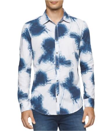 Calvin Klein Mens Shaken Leaves Button Up Shirt - XL