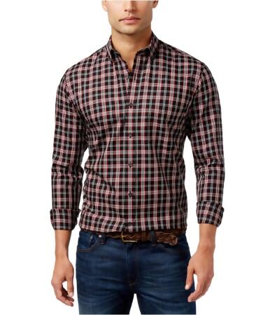 Club Room Mens Tartan Plaid Button Up Shirt - M