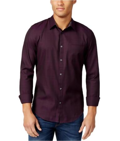 Calvin Klein Mens Jacquard Button Up Shirt - XL