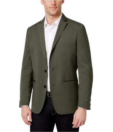 I-n-c Mens Faux Leather Two Button Blazer Jacket - XL