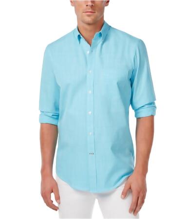 Club Room Mens Mirco-Check Pocket Button Up Shirt - XL