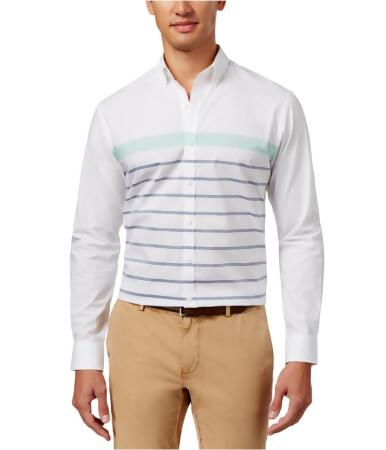 Club Room Mens Hamilton Stripe Button Up Shirt - M