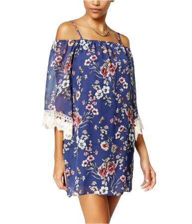 Bcx Womens Floral Off The Shoulder Sheath Dress - L