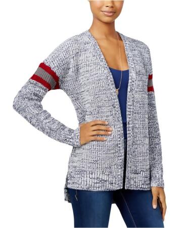 Hippie Rose Womens Striped Cardigan Sweater - L