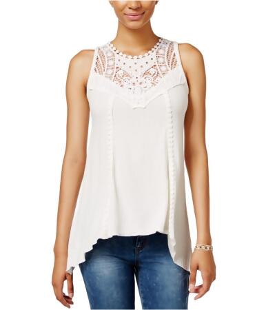 American Rag Womens Crochet Sleeveless Pullover Blouse - L