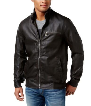 I-n-c Mens Faux Leather Motorcycle Jacket - S