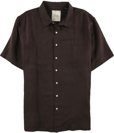 Tasso Elba Mens Silk-Blend Textured Button Up Shirt - Big 2X