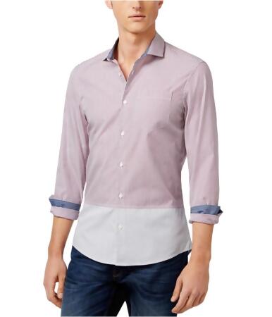 Michael Kors Mens Colorblocked Button Up Shirt - L