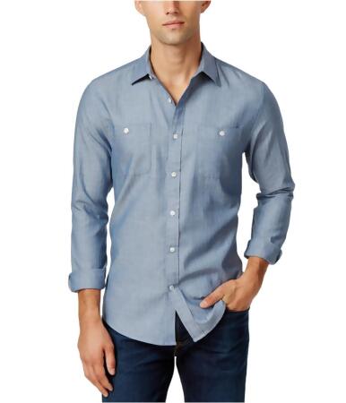 Tommy Hilfiger Mens Herringbone Button Up Shirt - S
