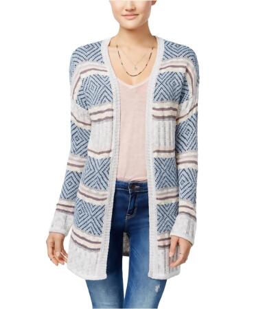 Hippie Rose Womens Striped Cardigan Sweater - XS