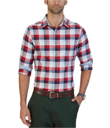 Nautica Mens Plaid Button Up Shirt - S