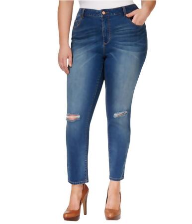 American Rag Womens Plus Size Ripped Skinny Fit Jeans - 24W