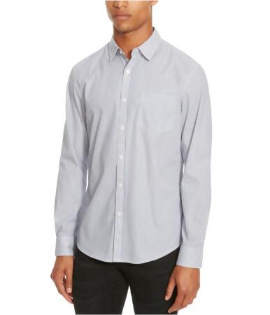 Kenneth Cole Mens Striped Button Up Shirt - M