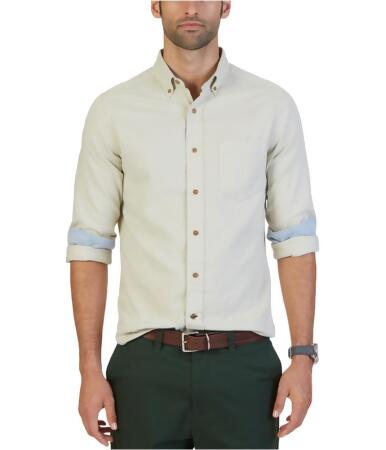 Nautica Mens Long Sleeve Button Up Shirt - L