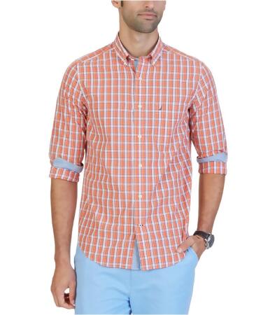 Nautica Mens Poplin Button Up Shirt - S