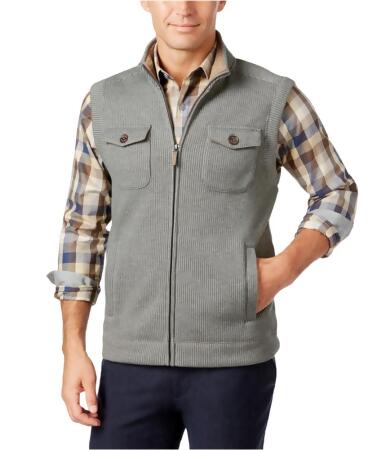 Tasso Elba Mens Textured Sweater Vest - M