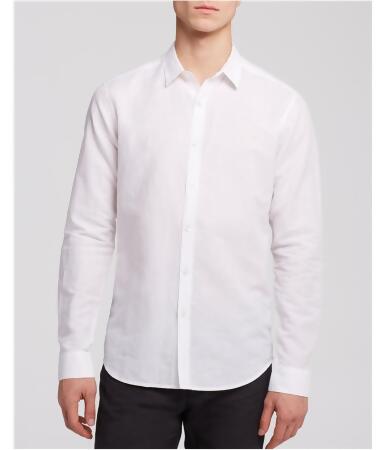 Theory Mens Linen-Cotton Button Up Shirt - L