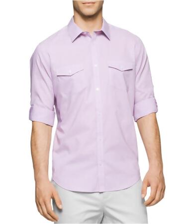 Calvin Klein Mens Tattersall Button Up Shirt - S