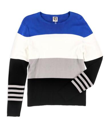 Anne Klein Womens Stripe Pullover Sweater - S