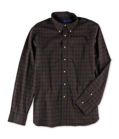 Ralph Lauren Mens Slim Fit Twill Plaid Button Up Shirt - XL