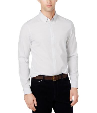 Michael Kors Mens Slim Fit Leland Check Button Up Shirt - 2XL