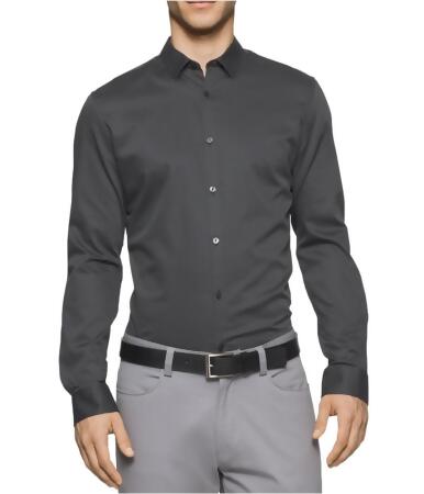 Calvin Klein Mens Crepe Twill Button Up Shirt - M