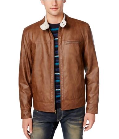 American Rag Mens Faux-Leather Bomber Jacket - S