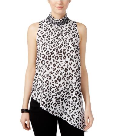 Xoxo Womens Asymmetrical Cheetah Pullover Blouse - S