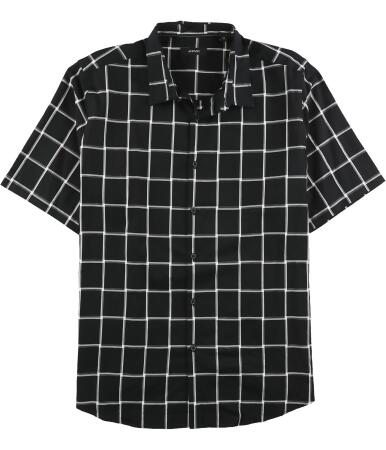 Alfani Mens Check Button Up Shirt - S