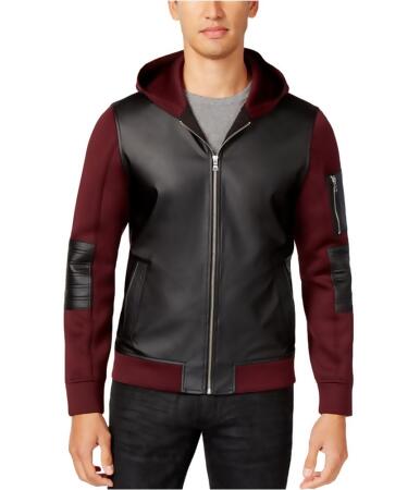 I-n-c Mens Faux Leather Motorcycle Jacket - L