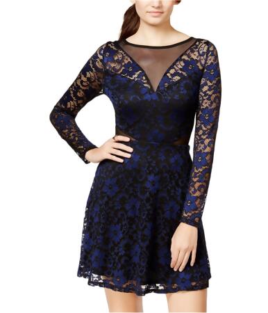 Material Girl Womens Contrast Lace Fit Flare Shift Dress - XL