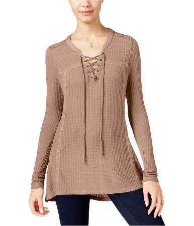 American Rag Womens Waffle-Knit Pullover Blouse - S