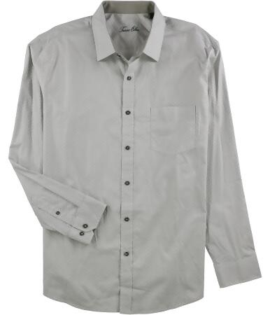 Tasso Elba Mens Diamond Button Up Shirt - M