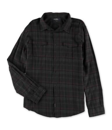 Calvin Klein Mens Plaid Button Up Shirt - XL