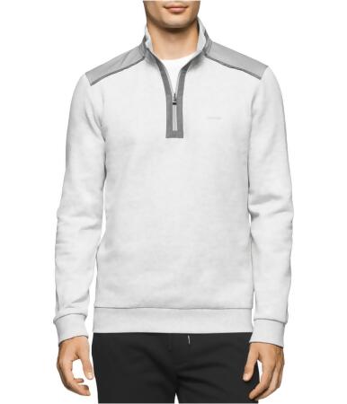 Calvin Klein Mens Quarter Zip Contrast Sweatshirt - 2XL