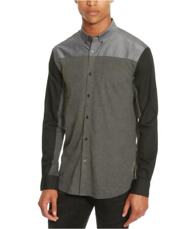 Kenneth Cole Mens Colorblocked Button Up Shirt - M